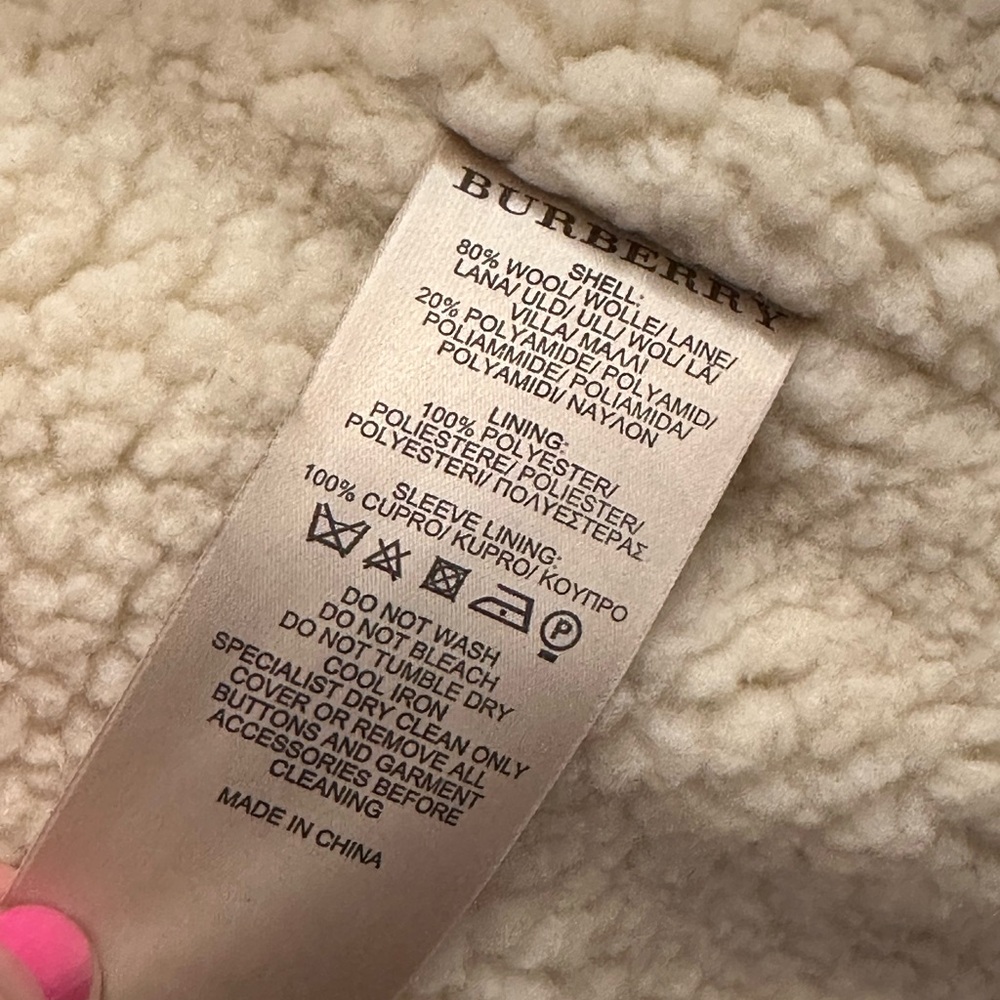 Burberry Shearling wool Jacket - size 8 - Picture 6 of 7